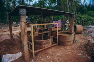 The Potteries of Auroville and Pondicherry - a muddy road